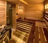 Номер категории "Люкс с джакузи и персональной сауной"