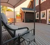 подвесные качели на террасе